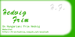hedvig frim business card